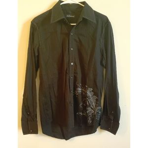Men's black dress shirt